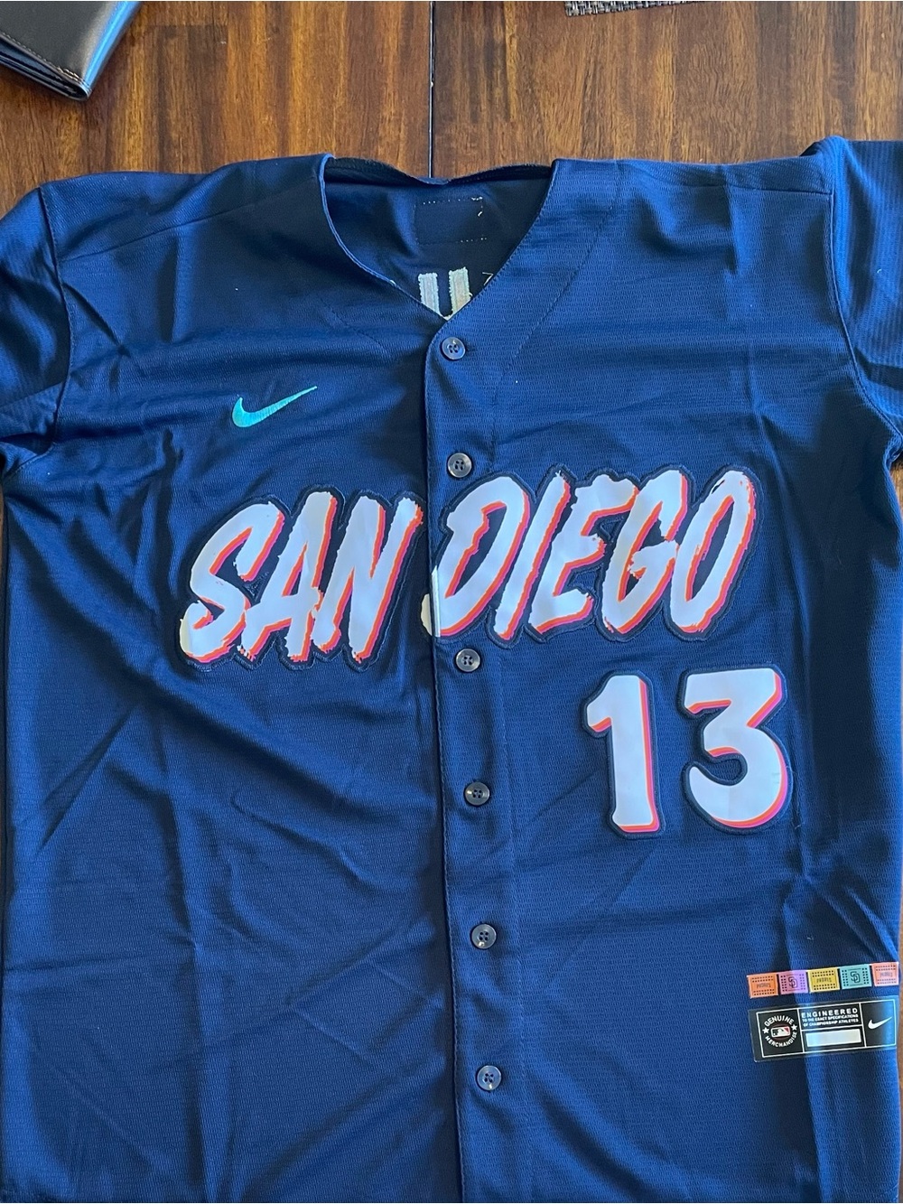 San Diego Navy Blue Baseball Jersey - Size M